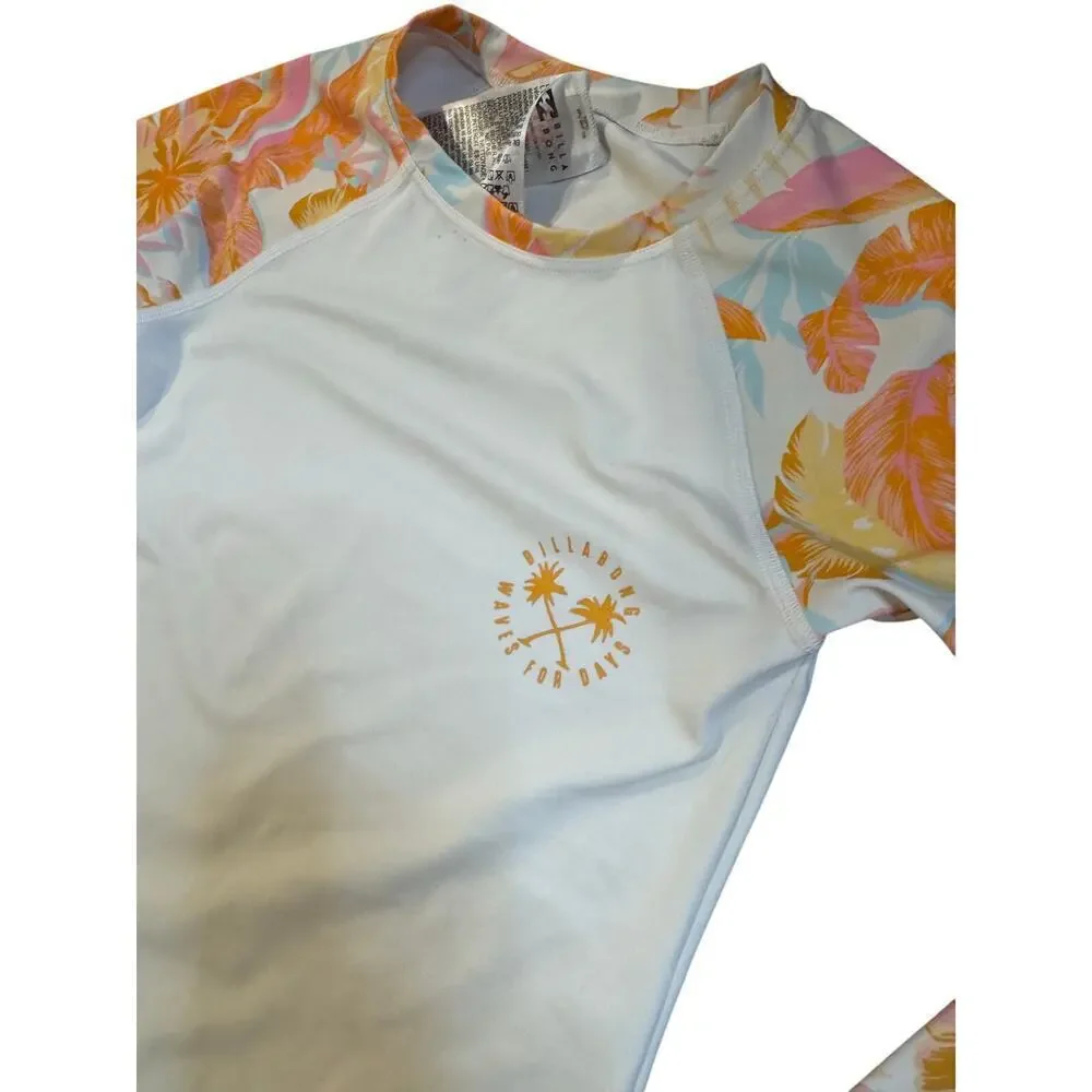 Billabong Youth Long Sleeve Rash Guard Swim  Top size 10